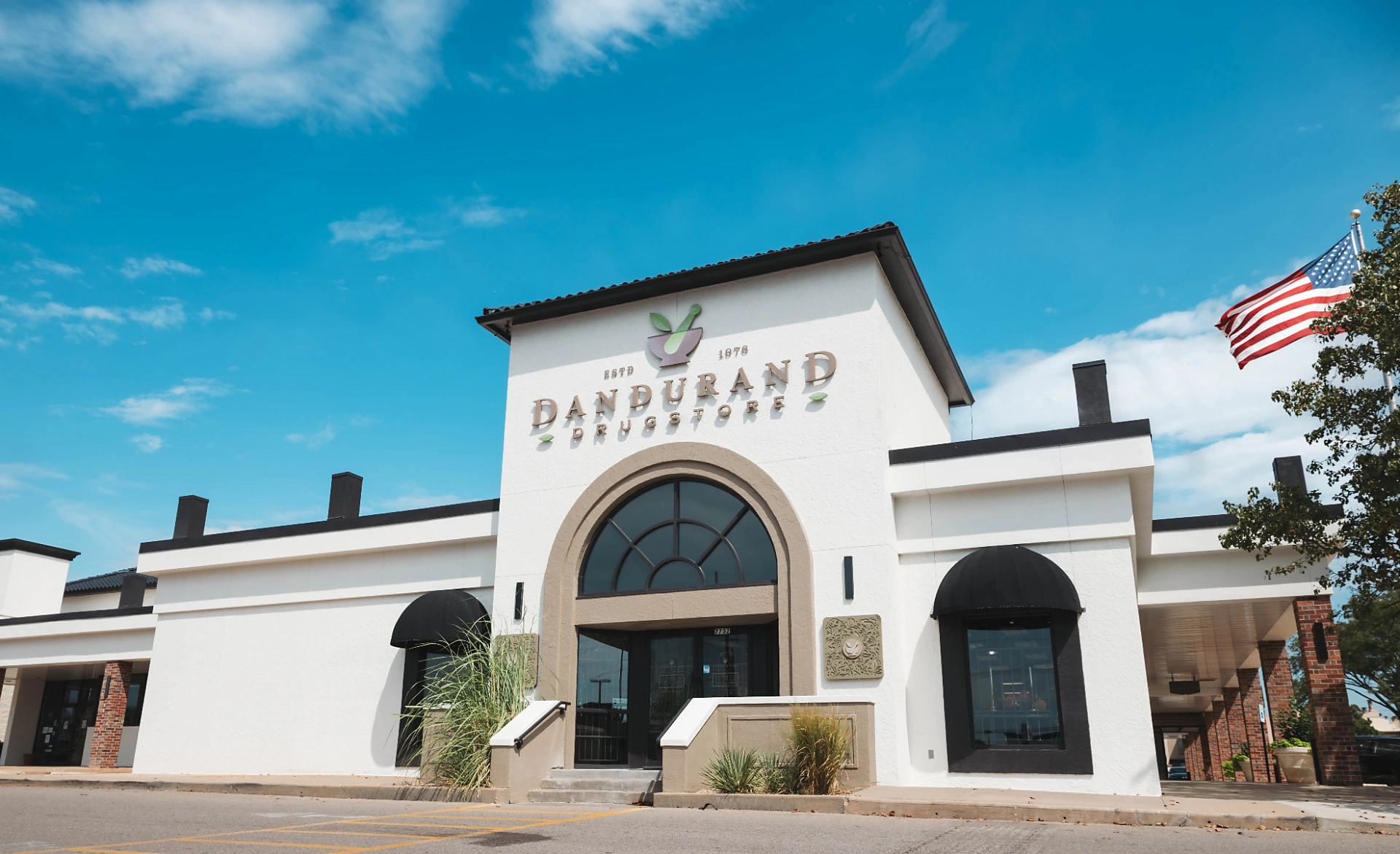 Dandurand Drugstore storefront in Wichita — established 1976